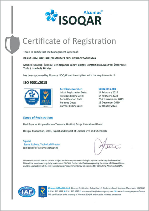 We have renewed our ISO 9001 certificates successfully in 2019 – Debag ...